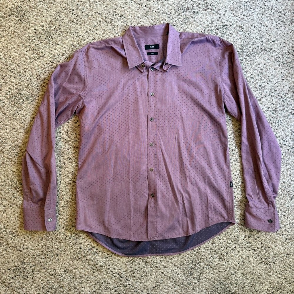 Boss Casual Button Down Slim Fit Shirt Mens XL